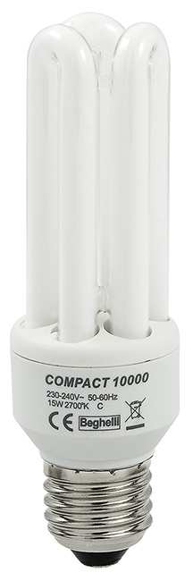 Beghelli LAMPADA RISPARMIO ENER. 3 TUBI E14  luce calda 11 W FV31413 Beghelli