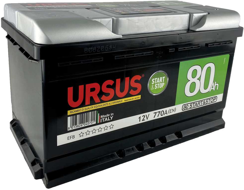BATTERIA AVVIAMENTO AUTO URSUS START & STOP  80 Ah FV56677 