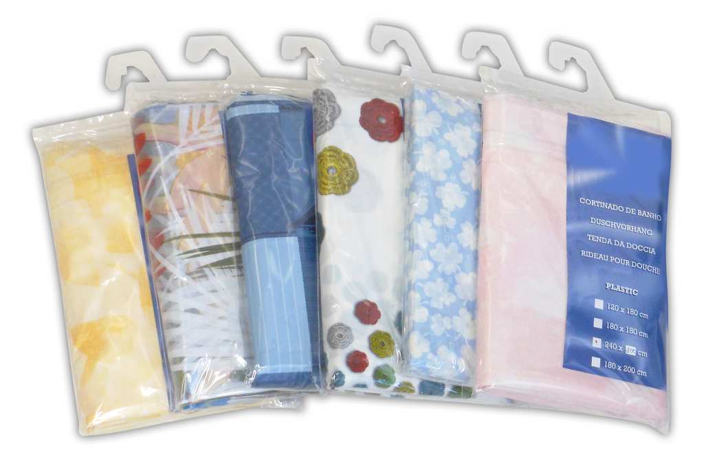 Bonita TENDA PER DOCCIA IN PVC Box 6 pz. (fantasie assortite) cm. 240x200 h FV38010 Bonita