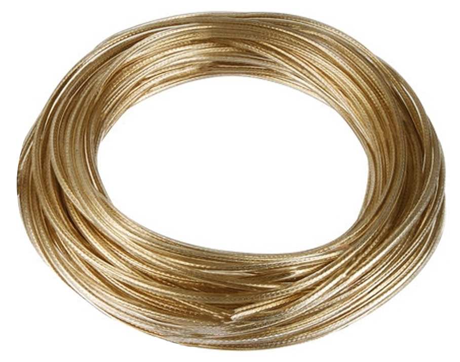 CAVETTO STENDIBIANCHERIA OTTONE PLASTIFICATO  Ø mm. 7 - mt. 100 FV16965 