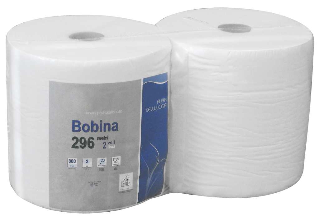 CARTA CELLULOSA LISCIA mt. 296 (per rotolo) 800 strappi FV39140 