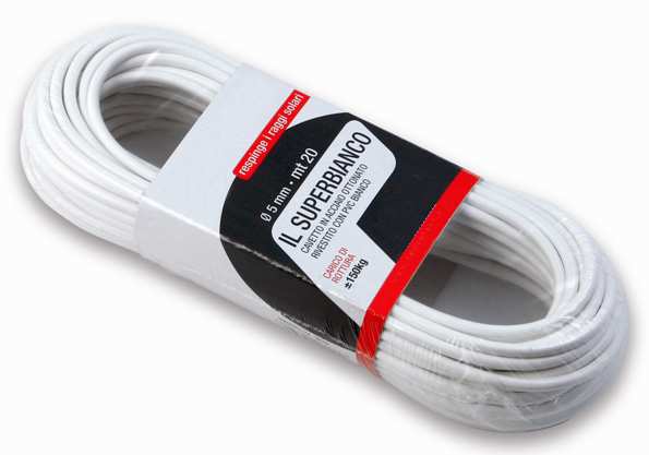 CAVETTO STENDIBIANCHERIA IL SUPERBIANCO  Ø mm. 5 - mt. 20 FV39322 