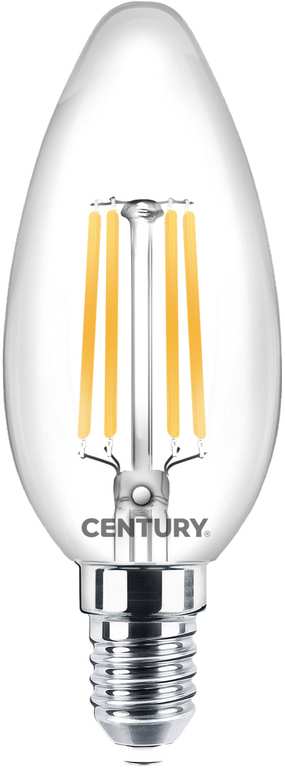 Century LAMPADA A FILAMENTO LED CANDELA E14 Luce naturale  4 W - 470 lumen FV55916 Century
