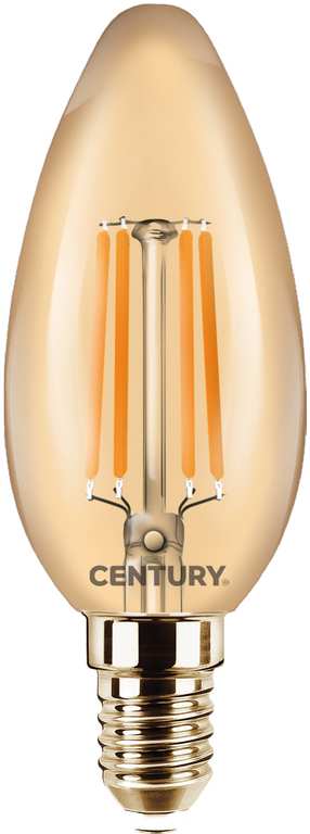 Century LAMPADA A FILAMENTO LED EPOCA CANDELA E14 Luce calda  4 W - 400 lumen FV55928 Century