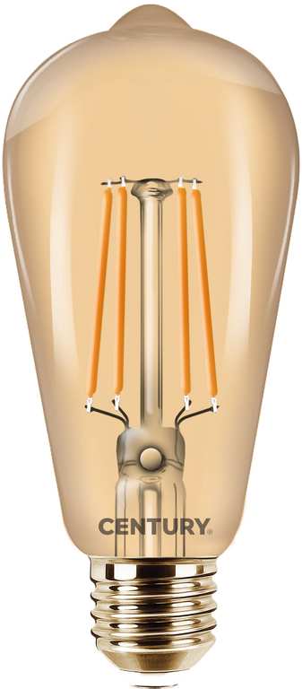 Century LAMPADA A FILAMENTO LED EPOCA EDISON E27 Luce calda  8 W - 806 lumen FV55931 Century