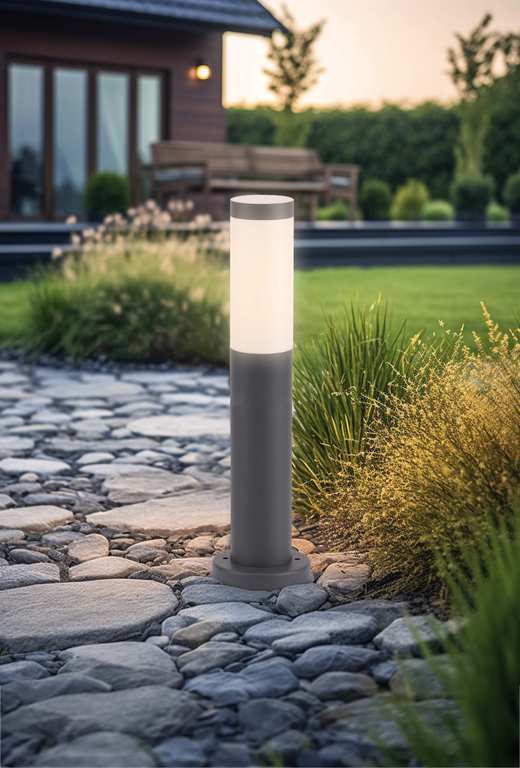 Century PALETTO DA GIARDINO A LED BAMBOO mm. 450 H - E27 - IP54  Col. Antracite FV57053 Century