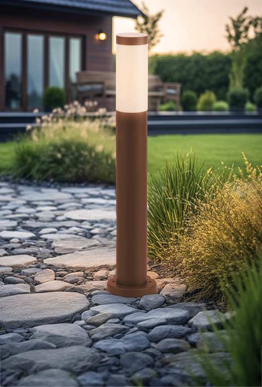 Century PALETTO DA GIARDINO A LED BAMBOO mm. 800 H - E27 - IP54  Col. Corten FV57056 Century
