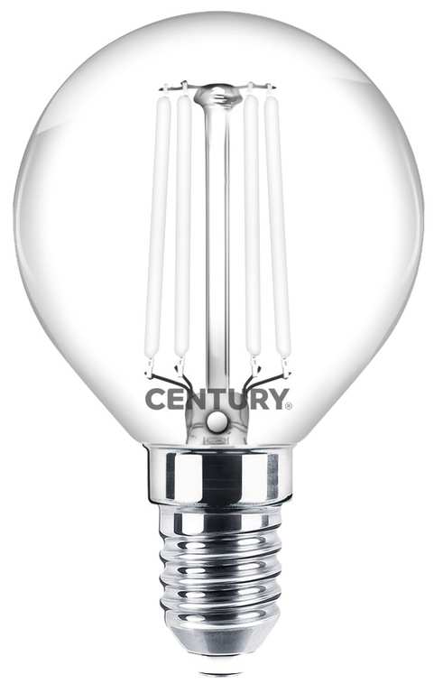 Century LAMPADA A FILAMENTO LED INCANTO WHITE SFERA E14 Luce naturale  4,5 W - 470 lumen FV57067 Century