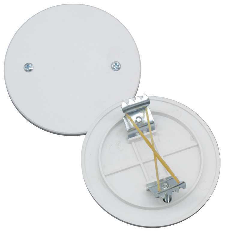 COPERCHIO CON GRAFFE PER CASSETTA DA INCASSO TONDA Ø 65 mm  FV50290 