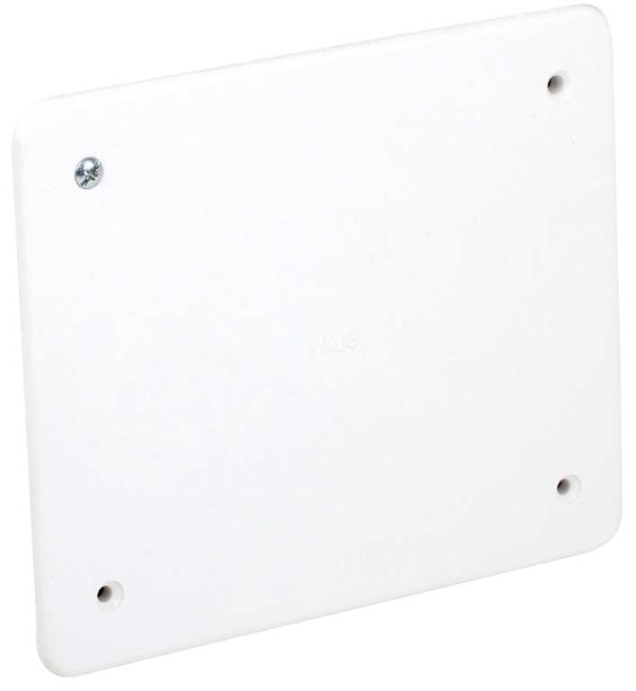 COPERCHIO PER SCATOLA DI DERIVAZIONE DA INCASSO CON VITI mm. 92x92 FV50297 
