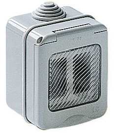 CONTENITORE DA ESTERNO IP55 col. Grigio 2 posti FV51979 