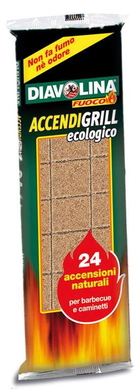 Diavolina ACCENDIFUOCO ECOLOGICA 24 cubetti FV16037 Diavolina