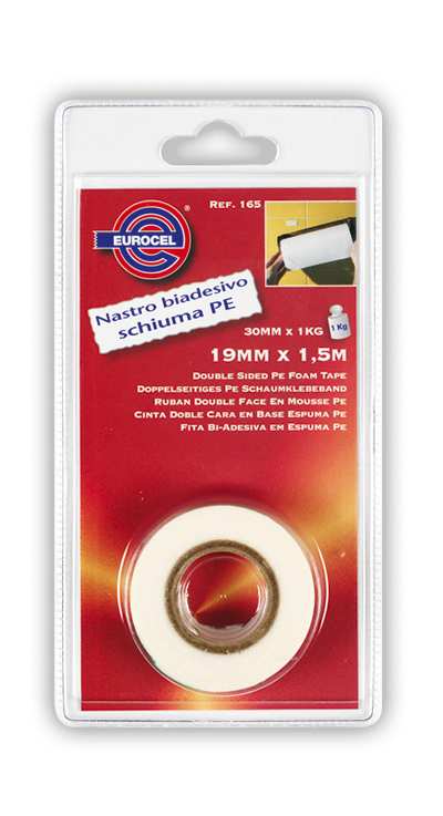 Eurocel NASTRO BIADESIVO FISSAFORTE mm. 19x1,5 mt. col. Bianco FV29495 Eurocel