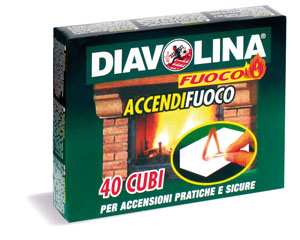 Diavolina ACCENDIFUOCO 40 cubetti FV9955 Diavolina