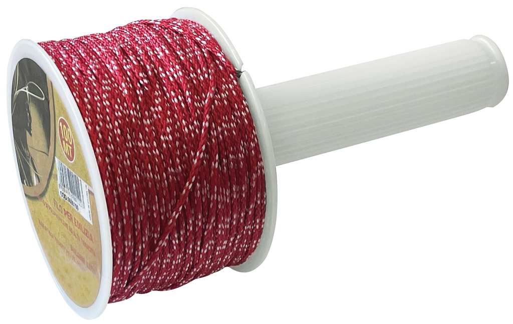FILO PER EDILIZIA CON MANICO GIREVOLE mt. 100 col. Rosso/Bianco FV49685 