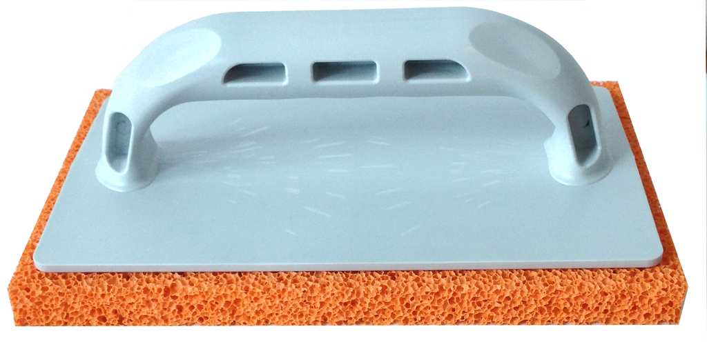 FRATTAZZO IN GOMMA MANICO IN PLASTICA Col. Arancio (a grana grossa) cm. 10x24 FV36270 