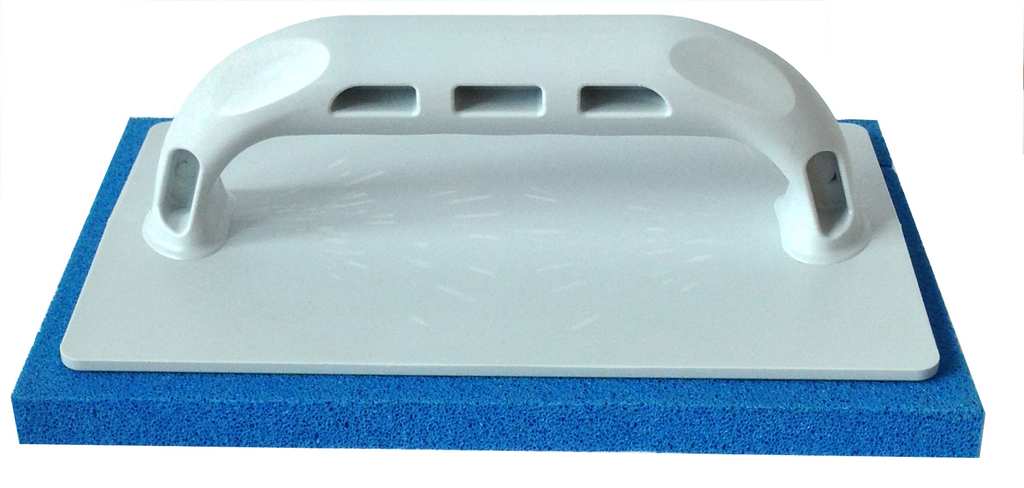 FRATTAZZO IN GOMMA MANICO IN PLASTICA Col. Blu (a grana fine) cm. 14x22 FV36271 