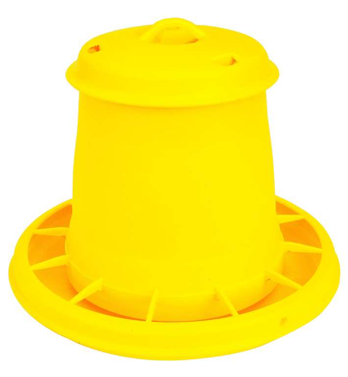 MANGIATOIA TRAMOGGIA PER POLLI CON ANTISPRECO Ø cm. 28x25 h  lt. 5,25 (kg. 3,5)  FV30717 