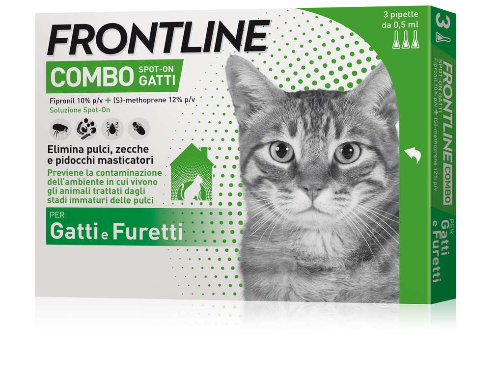 Frontline Combo ANTIPARASSITARIO COMBO   per gatti (cf. 3 pipette) FV33696 Frontline Combo