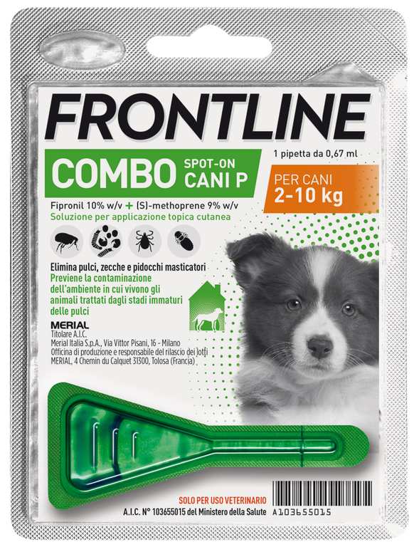 Frontline Combo ANTIPARASSITARIO COMBO  per cani 2÷10 kg. (cf. 1 pipetta) FV33702 Frontline Combo
