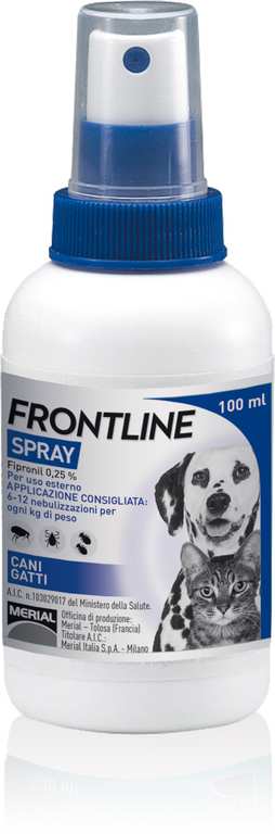 Frontline ANTIPARASSITARIO PER CANI E GATTI SPRAY ml. 100 FV33704 Frontline