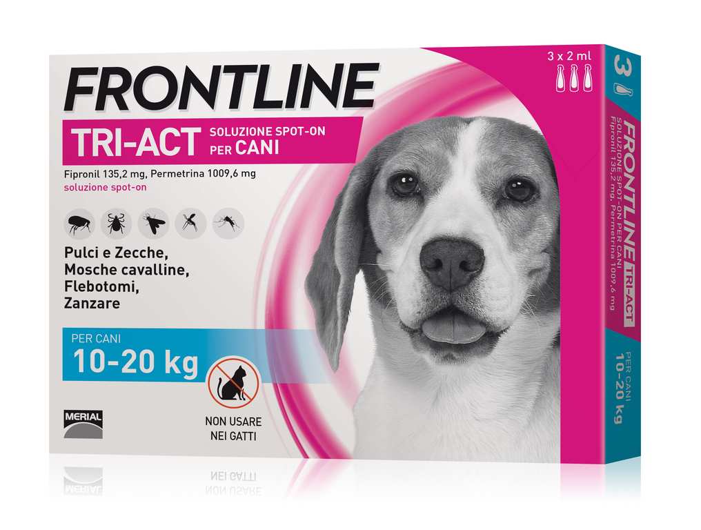Frontline ANTIPARASSITARIO TRI-ACT   per cani 10÷20 kg. (cf. 3 pipette) FV37104 Frontline