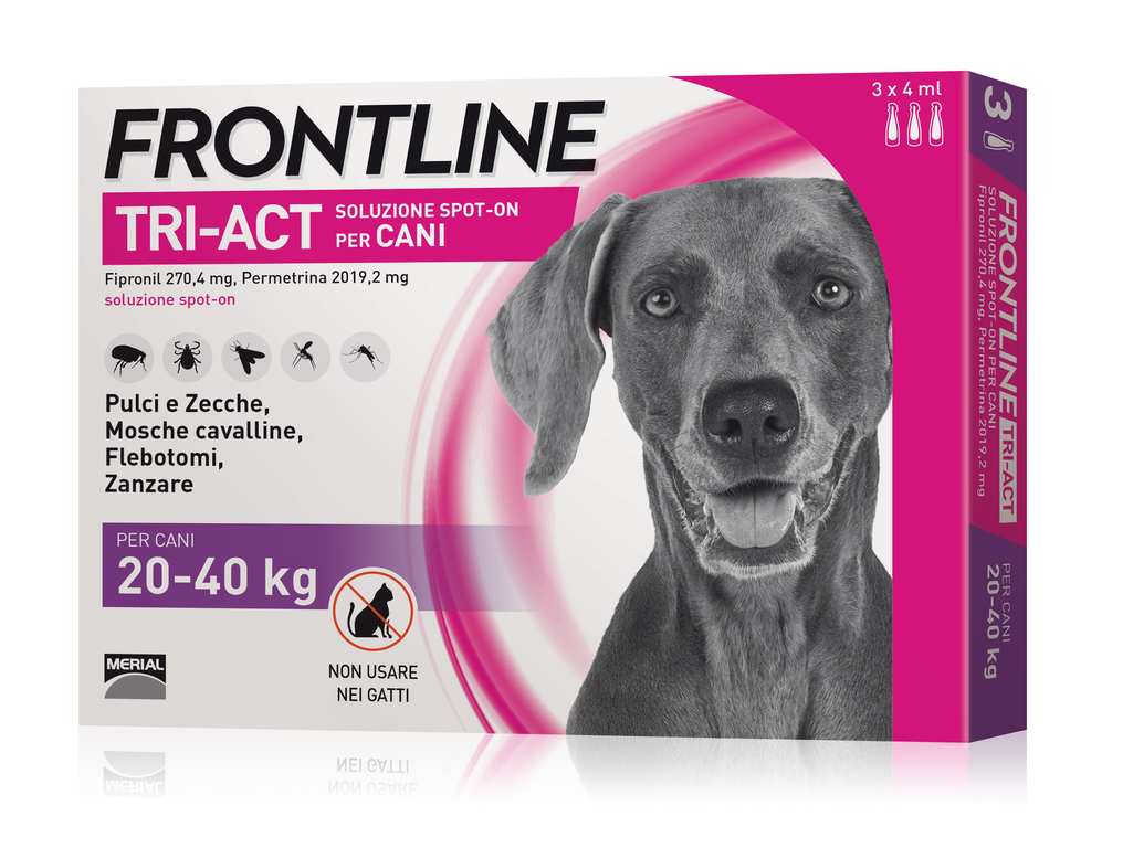 Frontline ANTIPARASSITARIO TRI-ACT   per cani 20÷40 kg. (cf. 3 pipette) FV37105 Frontline