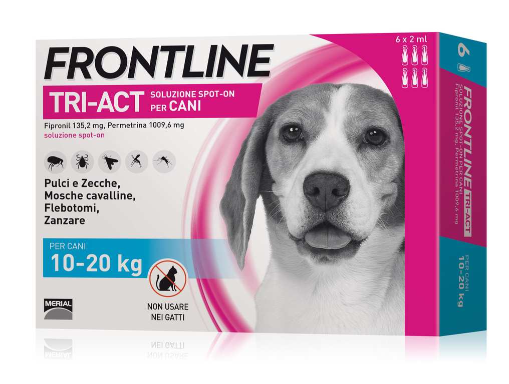 Frontline ANTIPARASSITARIO TRI-ACT per cani 10÷20 kg. (cf. 6 pipette) FV42206 Frontline