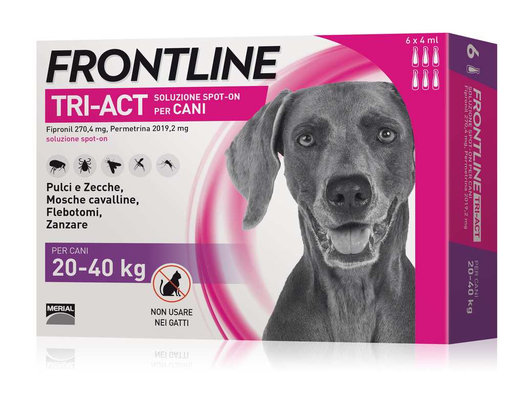 Frontline ANTIPARASSITARIO TRI-ACT per cani 20÷40 kg. (cf. 6 pipette) FV42207 Frontline