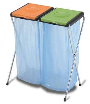 Gimi PORTARIFIUTI NATURE 2 POSTI cm. 71,5x40x82 h FV26031 Gimi