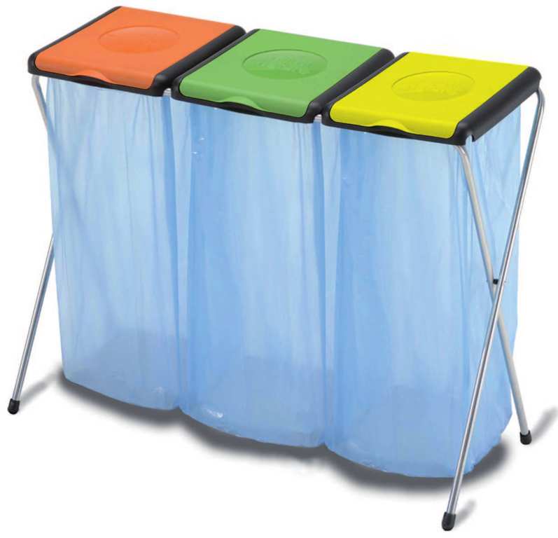 Gimi PORTARIFIUTI NATURE 3 POSTI cm. 105,5x40x82 h FV26032 Gimi