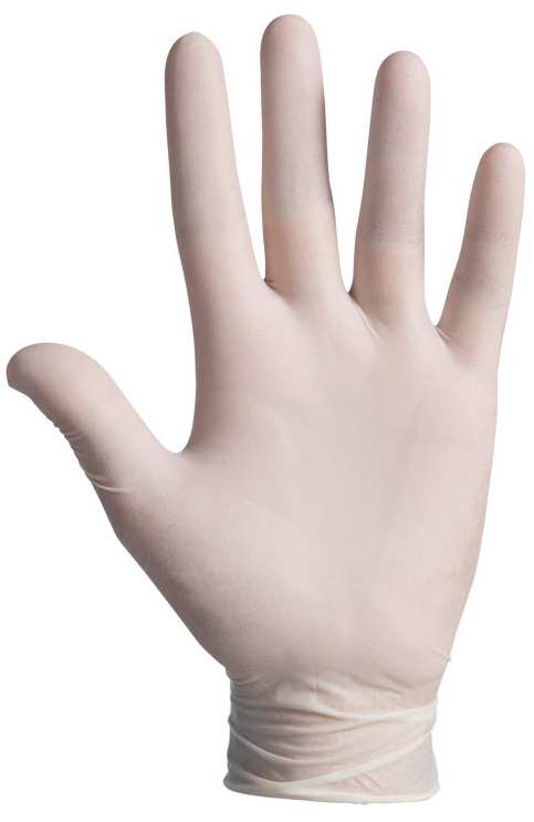 GUANTI MONOUSO IN LATTICE SENSITIVE CF.100 PZ. Col. Bianco tg. 7,5 (M) FV19939 