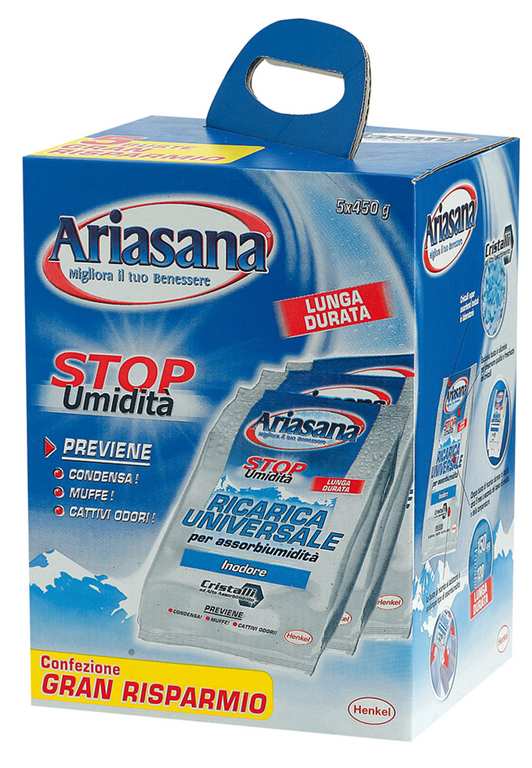 Henkel RICARICA PER ASSORBIUMIDITÀ ARIASANA pz. 5 x 450 gr. FV22127 Henkel