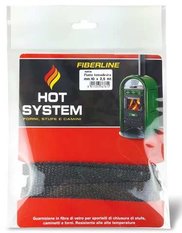 GUARNIZIONE AUTOADESIVA PIATTA PER STUFA MM. 15X2,5 MT. FV45809 