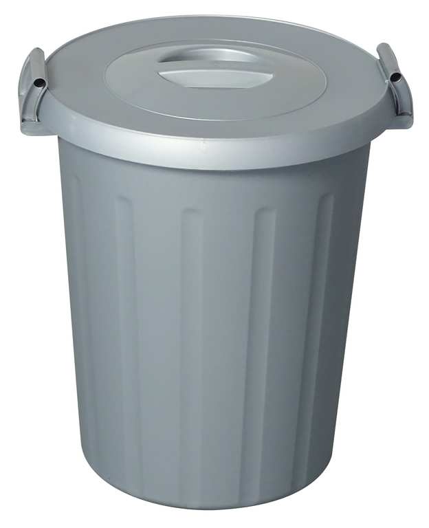 ICS BIDONE CON COPERCHIO OKEY Lt. 50 - Ø cm. 47x52 h col. Grigio FV46872 ICS