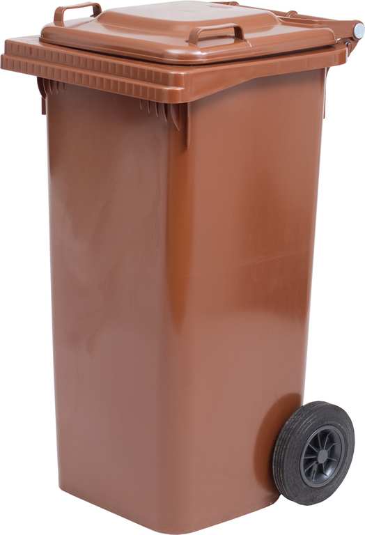 ICS BIDONE QUADRO PER DIFFERENZIATA Lt. 240 - cm.72x58x106 h col. Marrone FV52393 ICS