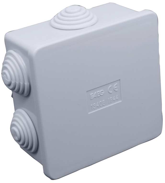 SCATOLA STAGNA DI DERIVAZIONE CON PASSACAVI IP44 mm. 80x80x40 h FV50307 