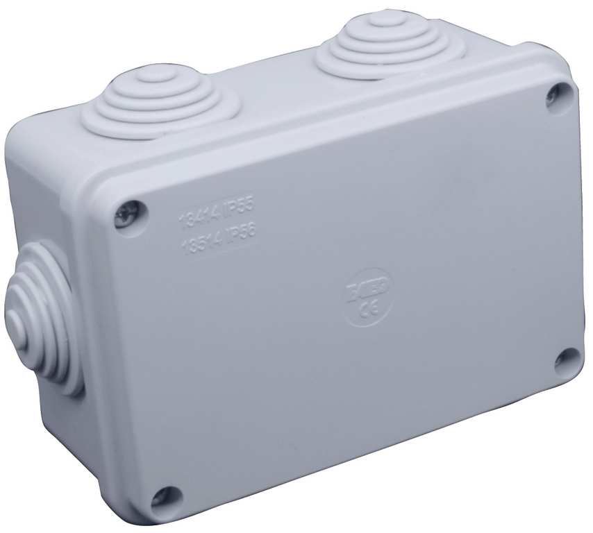 SCATOLA STAGNA DI DERIVAZIONE CON PASSACAVI IP55 mm. 190x140x70 h FV50310 