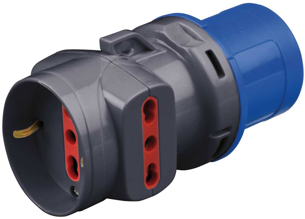 Rosi ADATTATORE INDUSTRIALE 1878 2P+ schuko 10/16A - IP20 FV56925 Rosi
