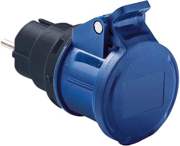 Rosi ADATTATORE INDUSTRIALE 1868 spina schuko 2P+T 16A presa 2P+T 16A 230V - IP20 FV56936 Rosi