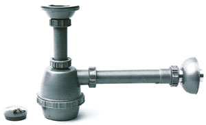 Sifone in plastica ad 1 via con piletta misura 1.1/4 FV13496 