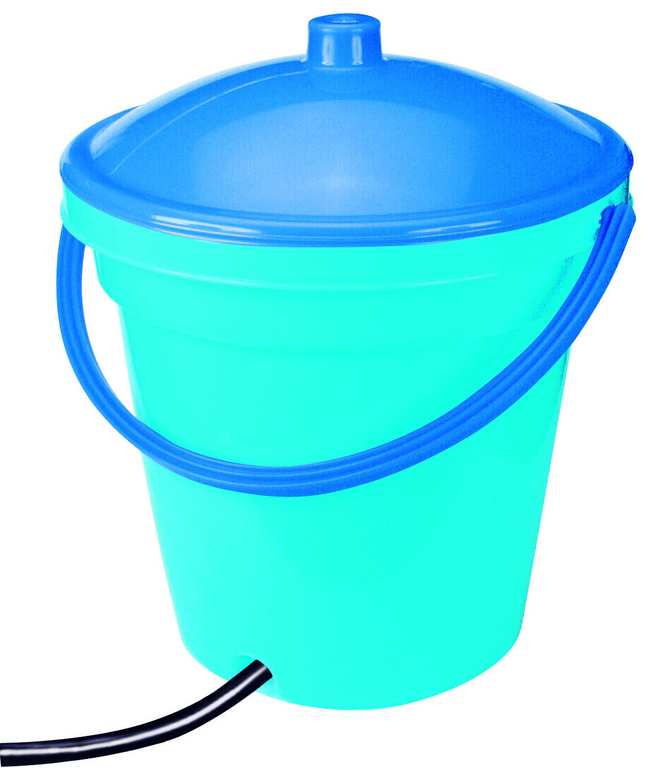 SERBATOIO IN PLASTICA CON MANICO + COPERCHIO Ø cm. 37x41 h  lt. 18 FV30735 