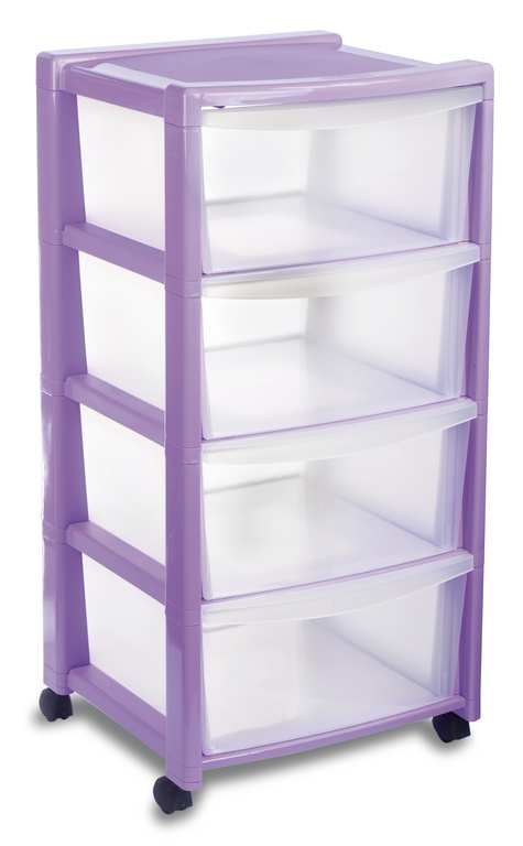 Stefanplast CASSETTIERA 4 PIANI SILVER cm. 40x40x80 h FV31750 Stefanplast