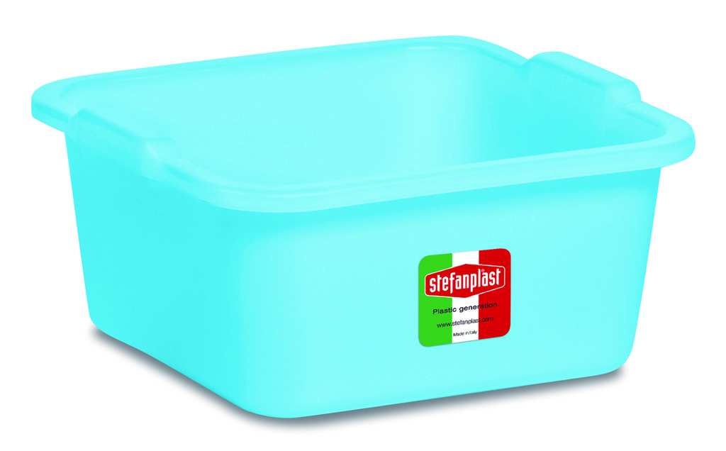 Stefanplast BACINELLA QUADRA AZZURRA lt.16 - cm. 38x38x16 h FV31908 Stefanplast