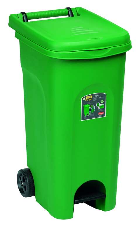 Stefanplast BIDONE URBAN ECO SYSTEM Lt. 80 col. Verde FV44762 Stefanplast