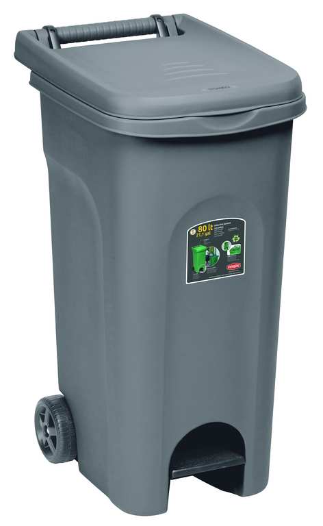 Stefanplast BIDONE URBAN ECO SYSTEM Lt. 80 col. Grigio FV44764 Stefanplast
