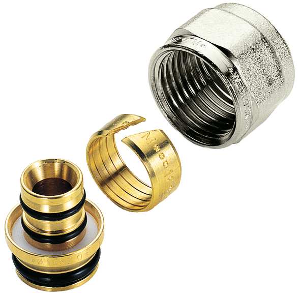 Tiemme RACCORDO PER TUBO MULTISTRATO Adattatore con attacco 1/2x16 mis. 16x2 FV36207 Tiemme