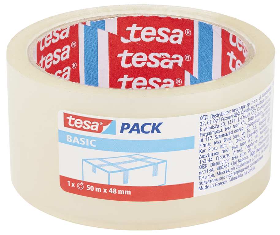 Tesa NASTRO DA IMBALLO BASIC mm. 48x50 mt. col. Trasparente FV53405 Tesa