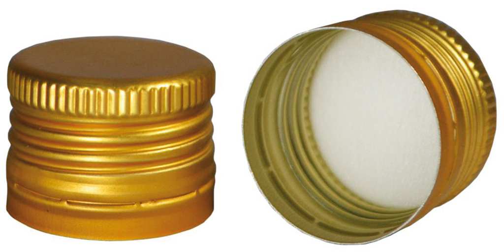 TAPPO A VITE IN ALLUMINIO PER DAMA IN VETRO  mm. 35x18 - Pz.5 FV54384 