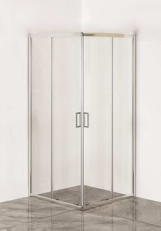 Utilia BOX DOCCIA ANGOLARE IRIS IN VETRO TRASPARENTE  cm. 69x69x185 h FV49190 Utilia